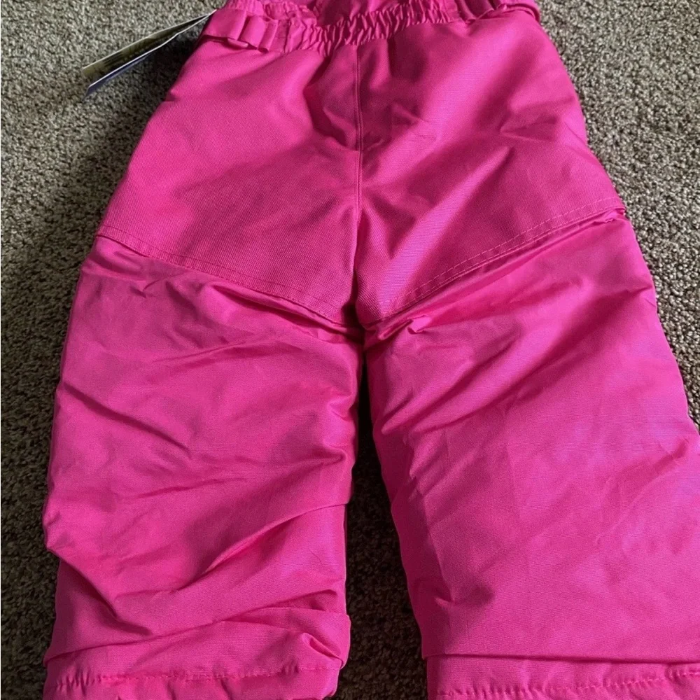 NWT Cherokee Kids Heavyweight Snow Bibs - Bright Pink - 12M